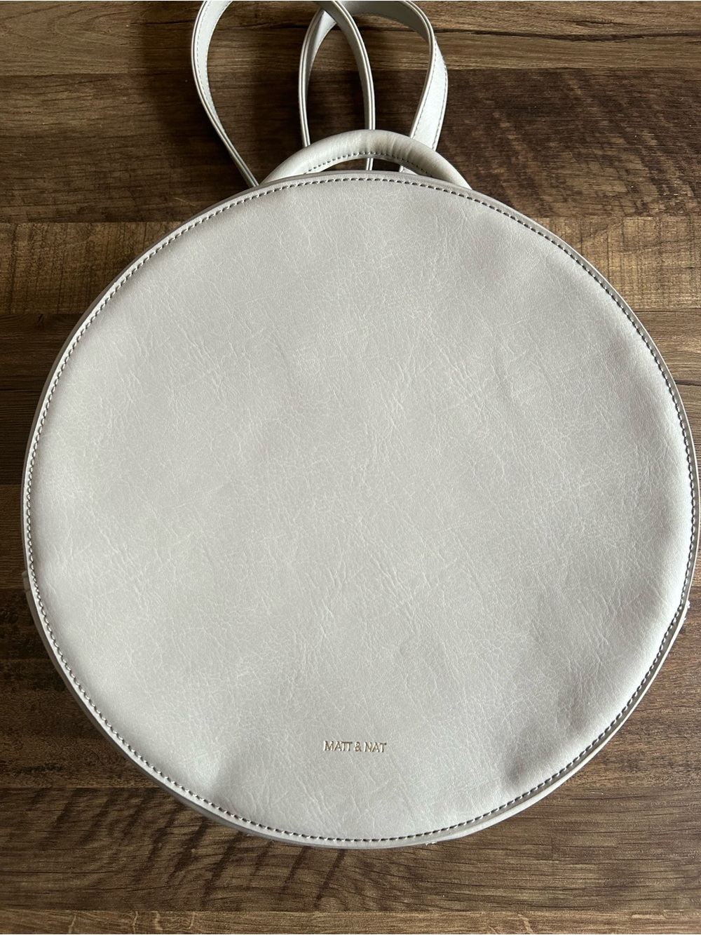 Matt & Nat Kiara Vintage Round Backpack - Shadow (light grey)